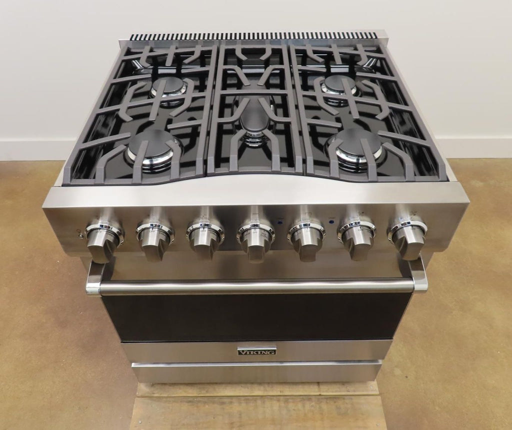 Viking 3 Series RVDR33025BSSLP 30" 5 Sealed Burners Freestanding Dual Fuel Range