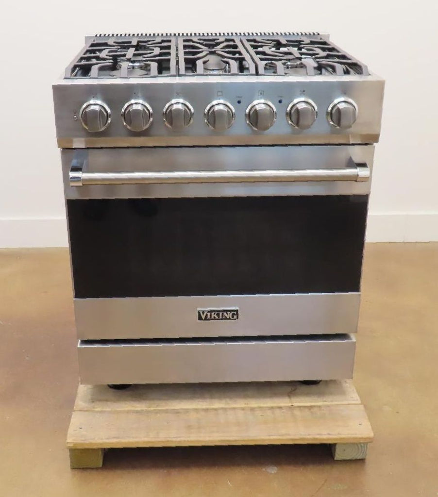 Viking 3 Series RVDR33025BSSLP 30" 5 Sealed Burners Freestanding Dual Fuel Range
