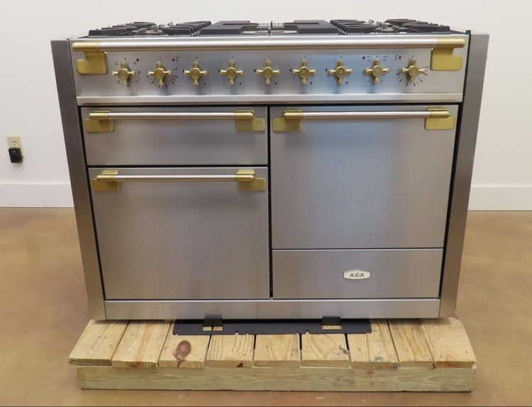 AGA Elise Series Classic Color Col AEL481DFABSS 48" Freestanding Dual Fuel Range