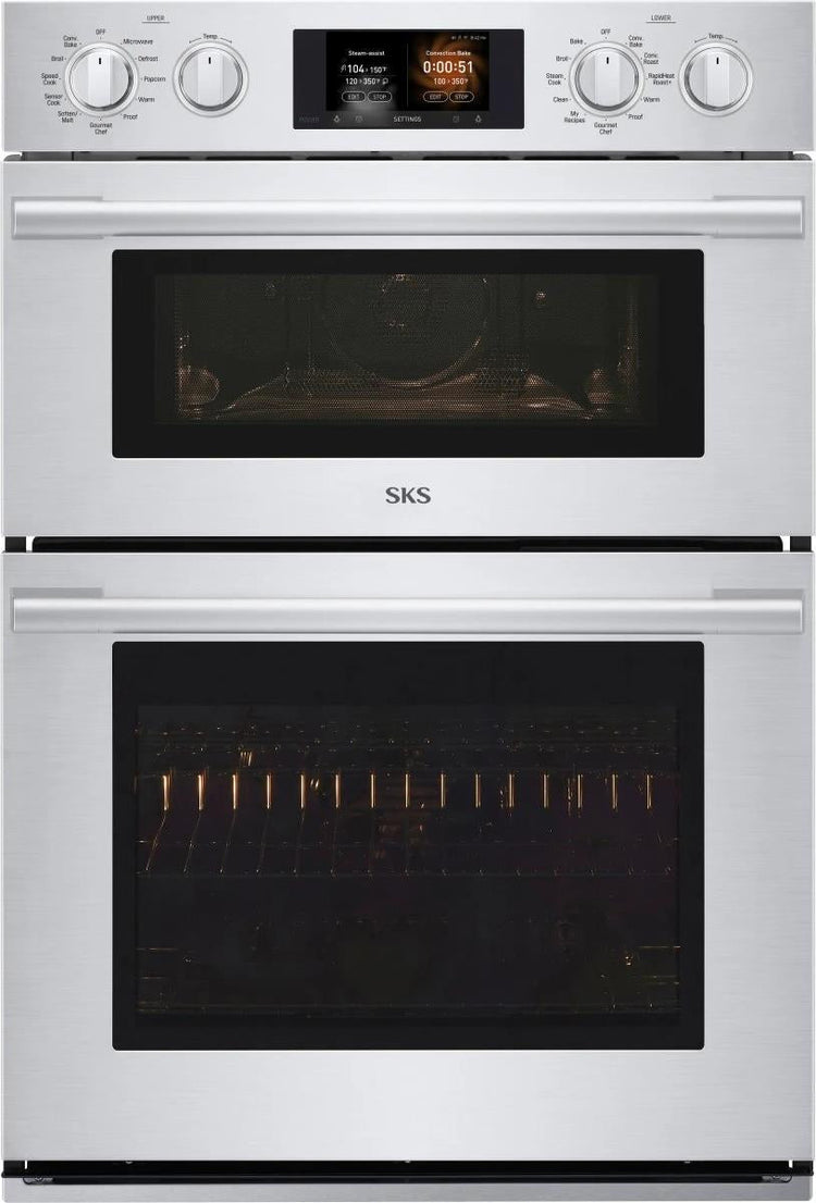 SKS 30" 6.4 ft Cap. Double Combination Electric Smart Wall Oven SKSCV3002S