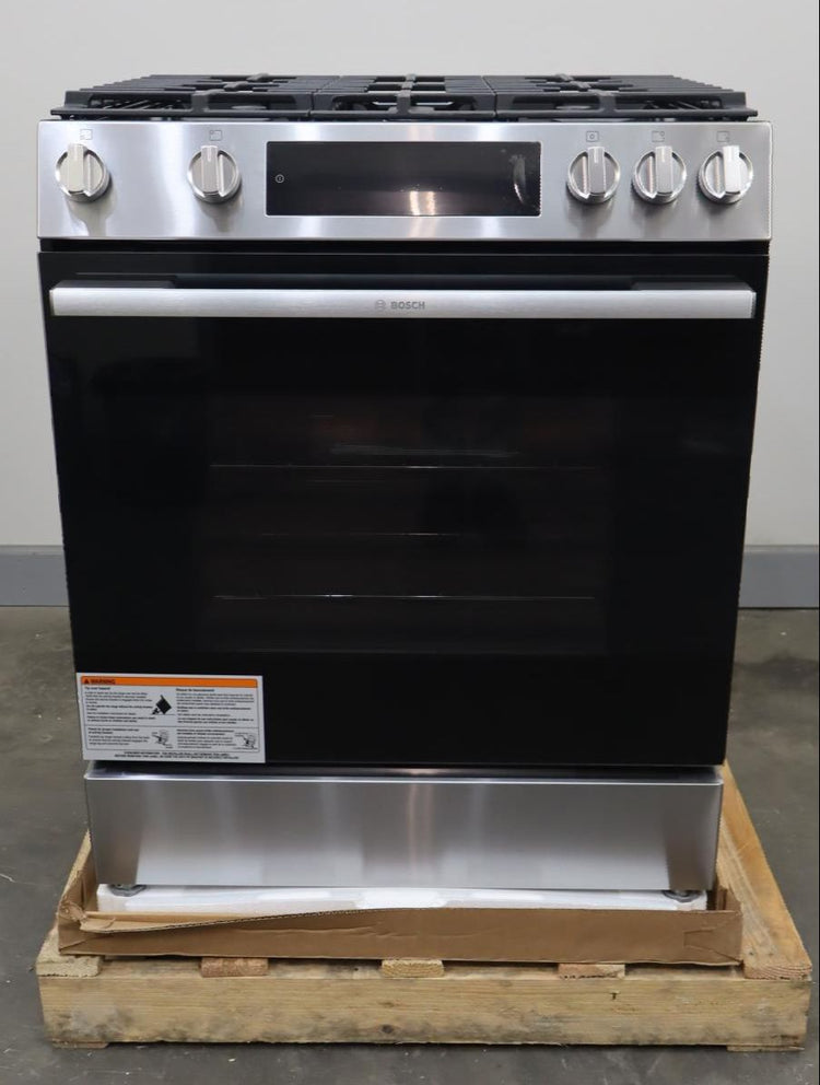 Bosch 100 Series 30" Slide-In Gas Range 5 Sealed Burners 5.8 ft. Cap. HGF1050MUC (PRICE)
