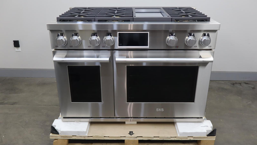 Signature Kitchen Suite 48" Double Oven Dual Fuel Convection Range SKSDR480GS