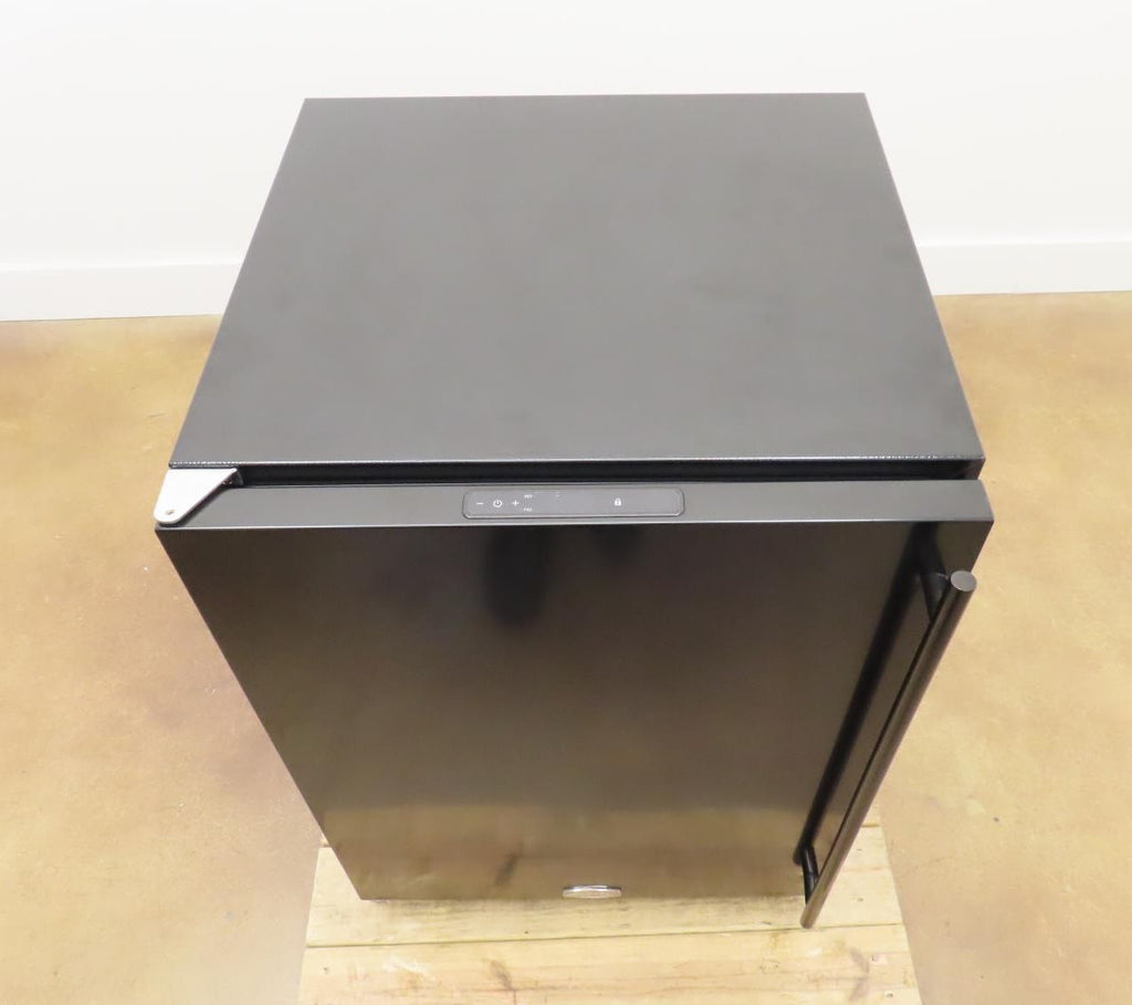 Marvel ML24RFS2LB 24" Built-in Compact Black Refrigerator/Freezer Left Hinge