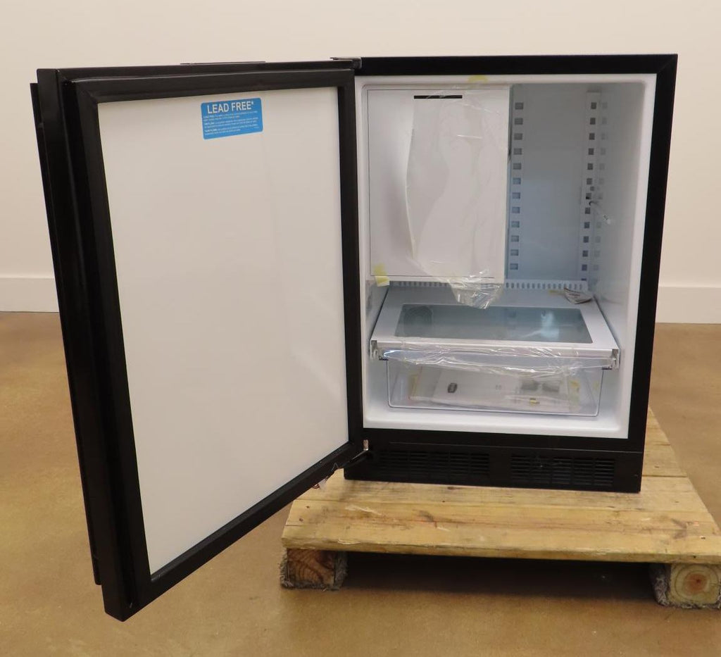 Marvel ML24RFS2LB 24" Built-in Compact Black Refrigerator/Freezer Left Hinge
