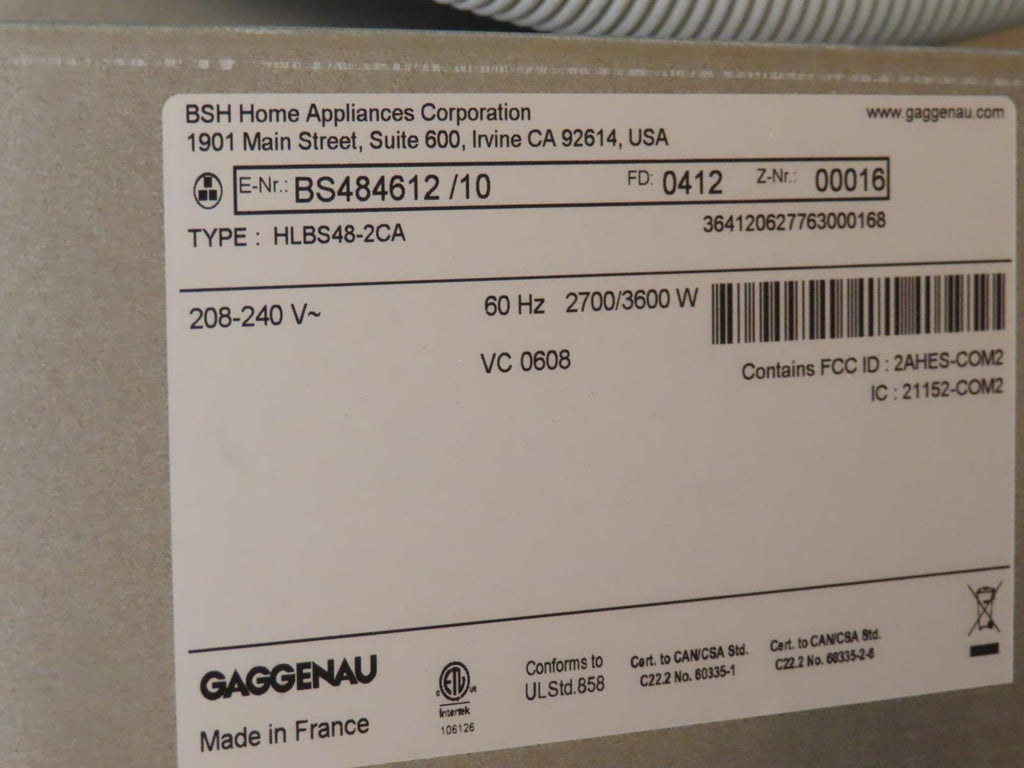 Gaggenau 400 Series BS484612 30" Single Combi-Steam Electric Wall Oven