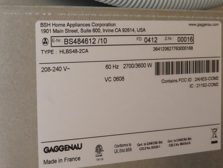 Gaggenau 400 Series BS484612 30" Single Combi-Steam Electric Wall Oven
