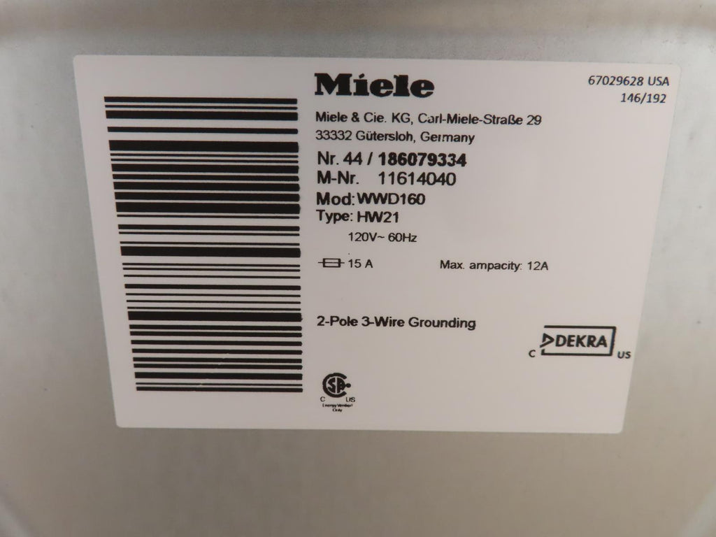 Miele 24" White Front Load Washer and Dryer Set WWD160 / TXD160WP IMAGES