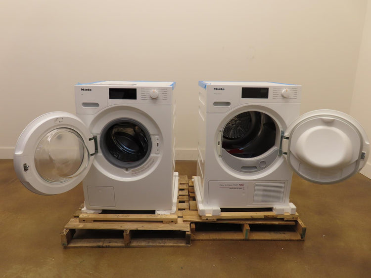 Miele 24" White Front Load Washer & Dryer Set WWD160 / TXD160WP See Pictures