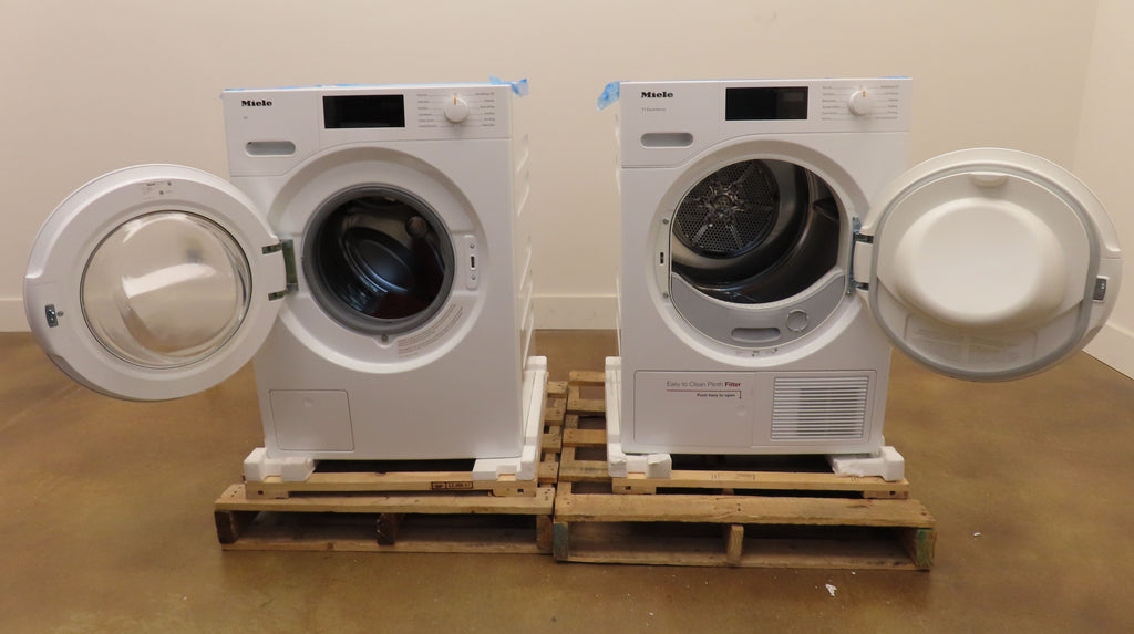 Miele 24" White Front Load Washer & Dryer Set WWD160 / TXD160WP 2 Year Warranty
