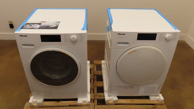Miele 24" White Front Load Washer & Dryer Set WWD160 / TXD160WP 2 Year Warranty