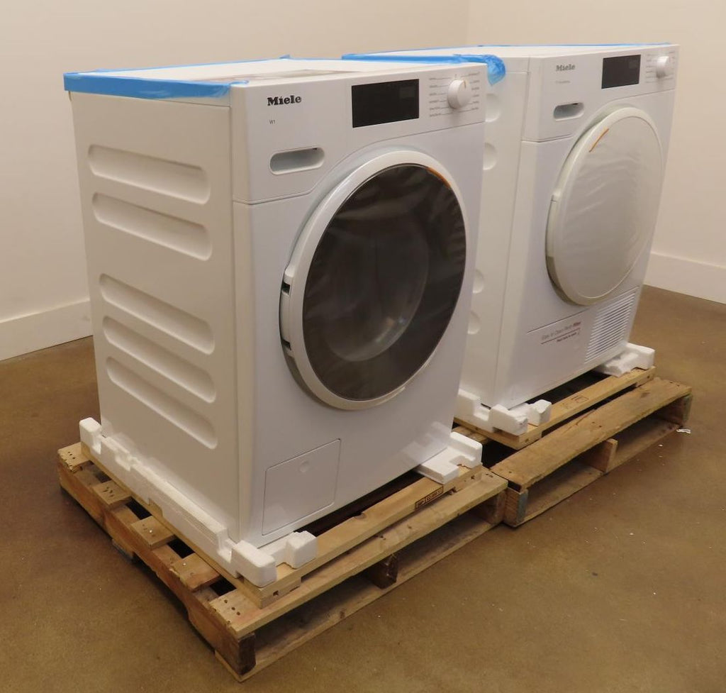 Miele 24" White Front Load Washer & Dryer Set WWD160 / TXD160WP 2 Year Warranty