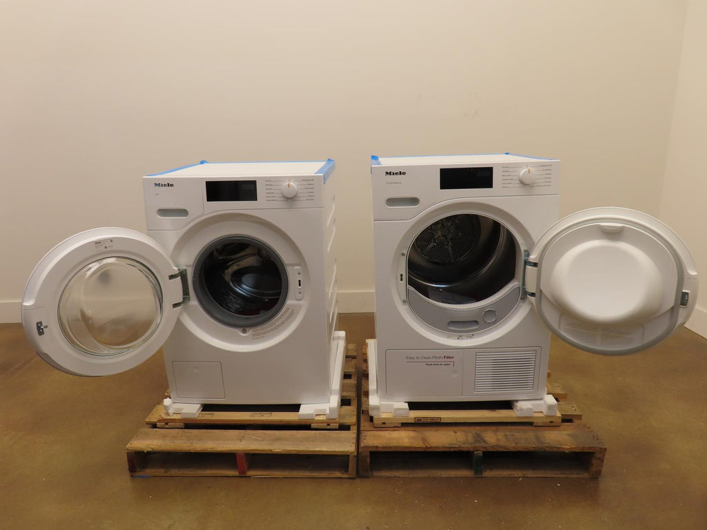 Miele 24" White Front Load Washer and Dryer Set WWD160 / TXD160WP