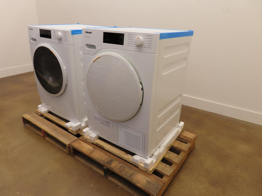Miele 24" White Front Load Washer and Dryer Set WWD160 / TXD160WP