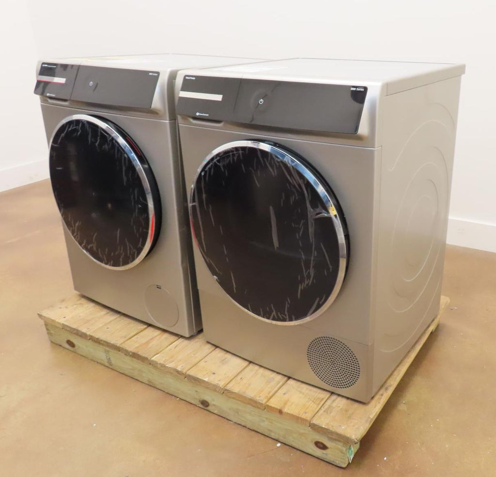 Bosch 800 Series WGB246AXUC / WQB245AXUC Front 24" Grey Load Washer & Dryer Set