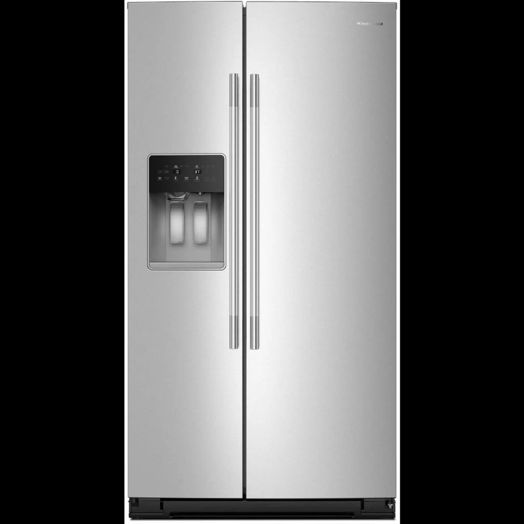 NIB KitchenAid KRSF536RPS 36" Freestanding Side-by-Side Full Depth Refrigerator