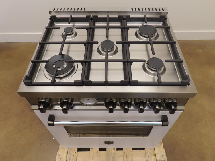 Bertazzoni Master Series MAS305DFMBIV 30" Dual Fuel Range w/ Black Nickel Knobs