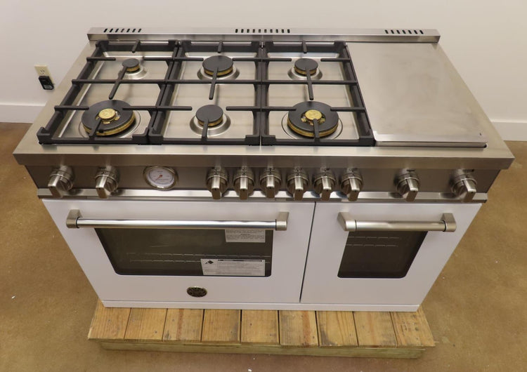 Bertazzoni Master Series MAST486GGASBIE 48" White Freestanding Gas Range