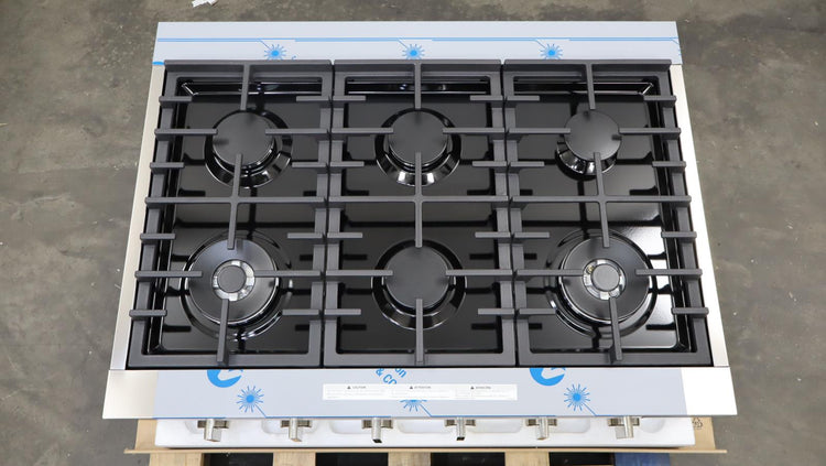 Bosch 36" 800 Series 6 Sealed Burners Gas Slide-In Stainless Rangetop RGM8658UC