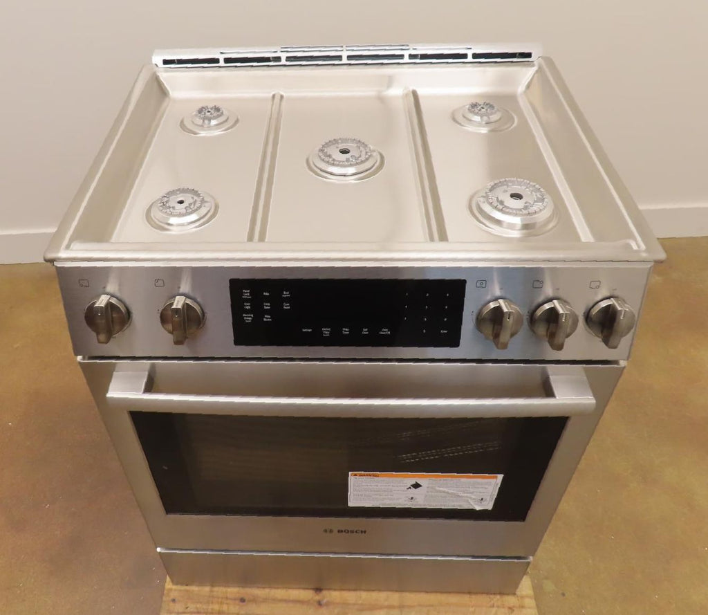 Bosch 800 Series HGI8056UC 30" Stainless Steel Slide-In Convection Gas Range
