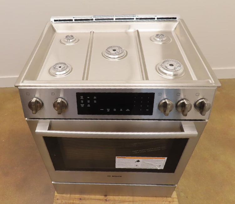 Bosch 800 Series HGI8056UC 30" Stainless Steel Slide-In Convection Gas Range