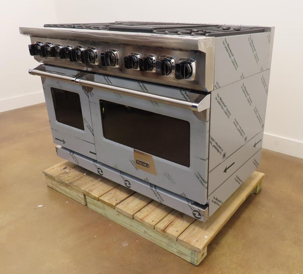Viking 7 Series VDR74826GSS 48" Freestanding Professional Dual Fuel Range Pics