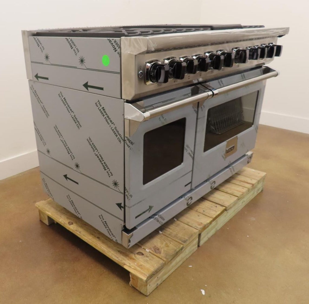 Viking 7 Series VDR74826GSS 48" Freestanding Professional Dual Fuel Range Pics