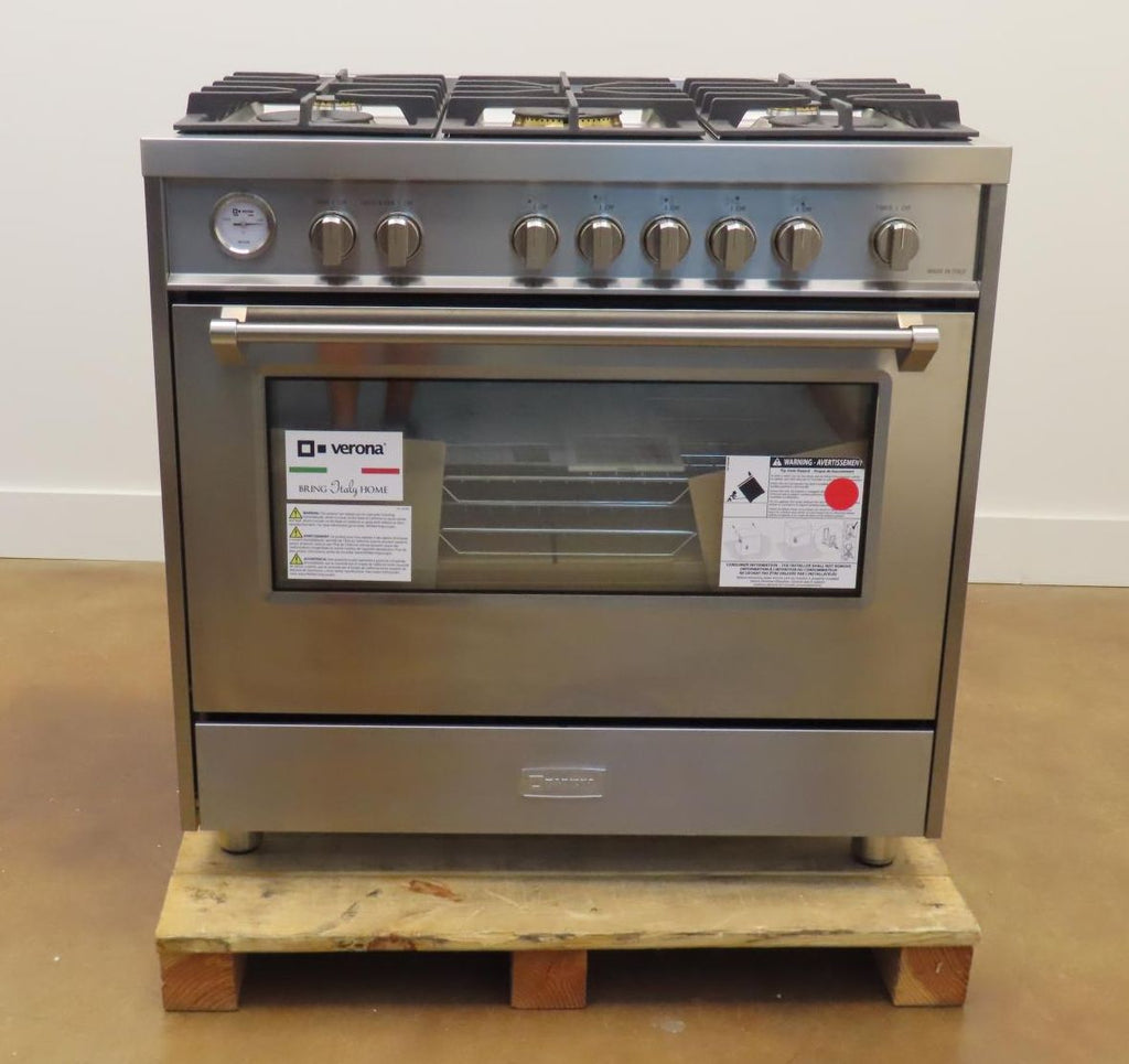 Verona VDFSGG365SS 36" Designer Series Stainless Steel Gas Range