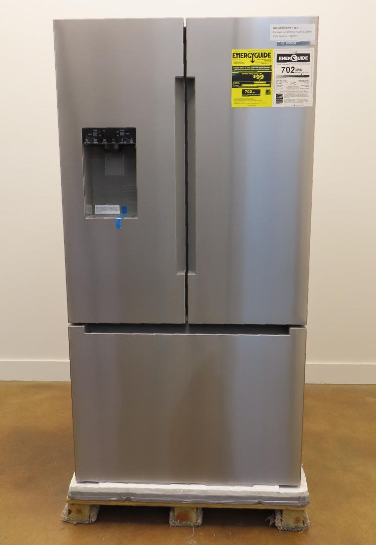 Bosch 100 Series B36FD10ENS 36" Freestanding French Door Smart Refrigerator Pics