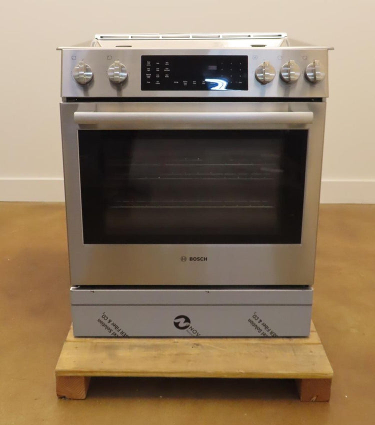 Bosch 800 Series HDI8056U 30" Slide-In Dual Fuel Stainless Steel Range Images
