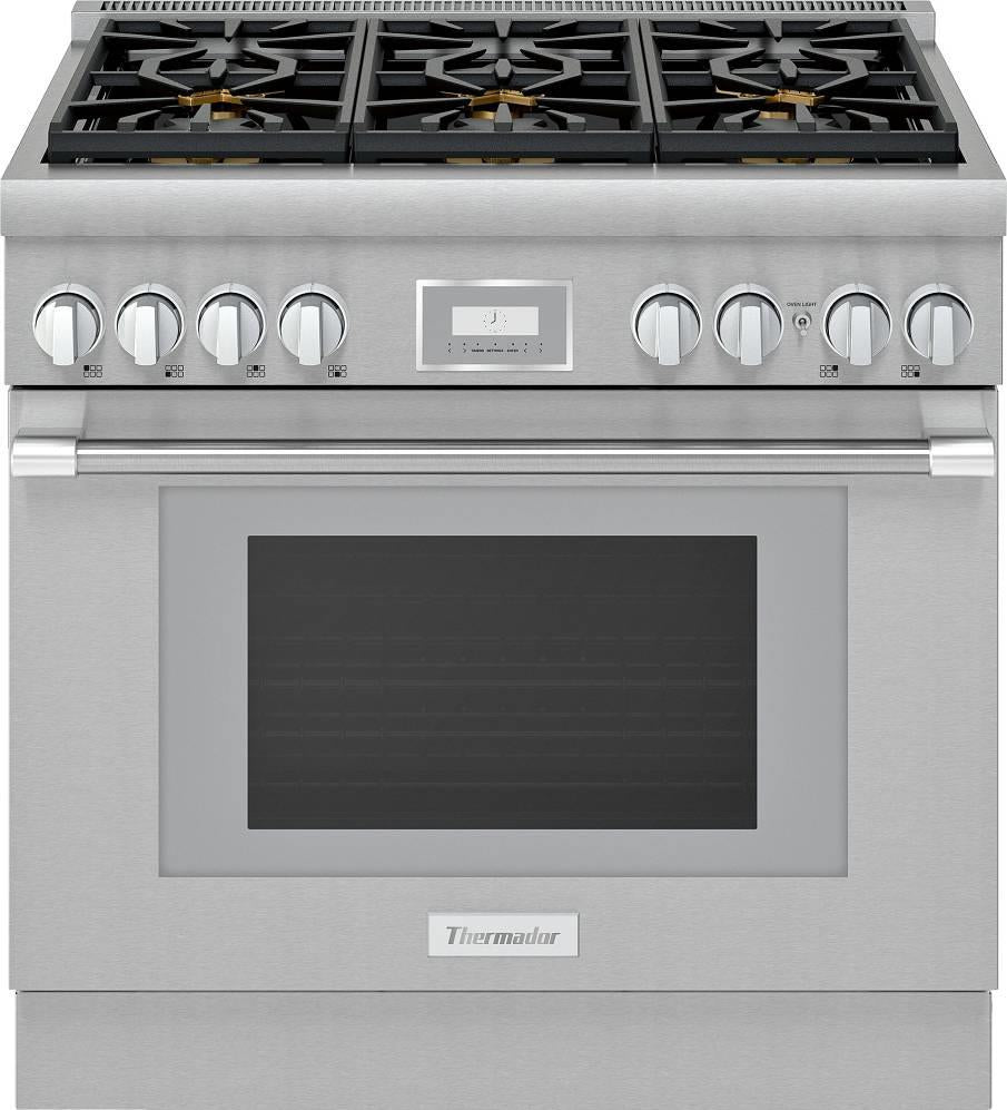 Thermador Pro Harmony Professional 36" SS Smart Pro-Style Gas Range PRG366WH