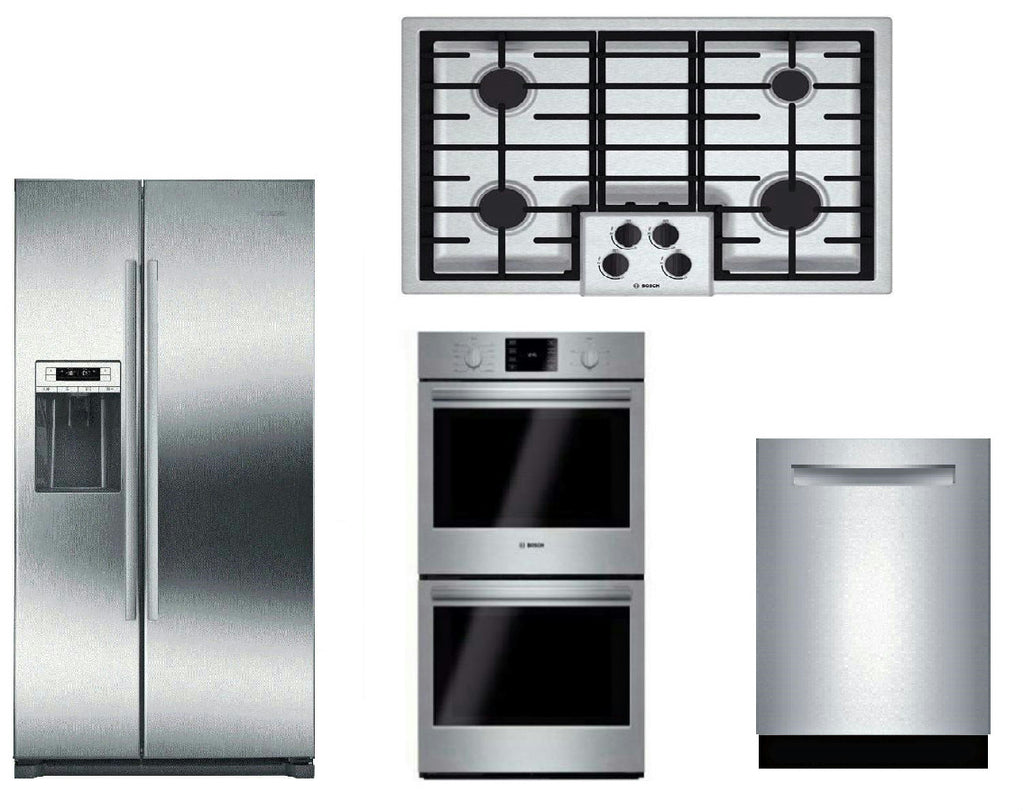 Bosch 500 Series Package Of Cooktop + Double Oven +Dishwasher & Refrigerator