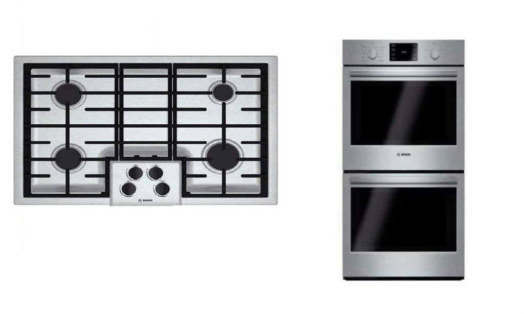 Bosch 500 Series Package Of Electric Smothtoop NGM5055UC & Double Oven HBL5651UC