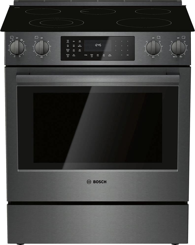 Bosch 800 Series HEI8046U 30" Electric Slide-In Range Black Stainless Steel