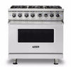 Viking 5 Series 36" 6 VSH Burner 5.6 Cu. Ft TruConvect SS Dual Fuel VDR5366BSS
