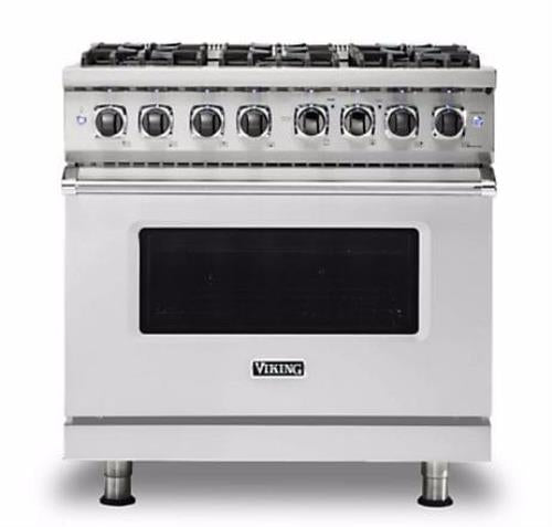 Viking 5 Series 36" 6 VSH Burner 5.6 Cu. Ft TruConvect SS Dual Fuel VDR5366BSS