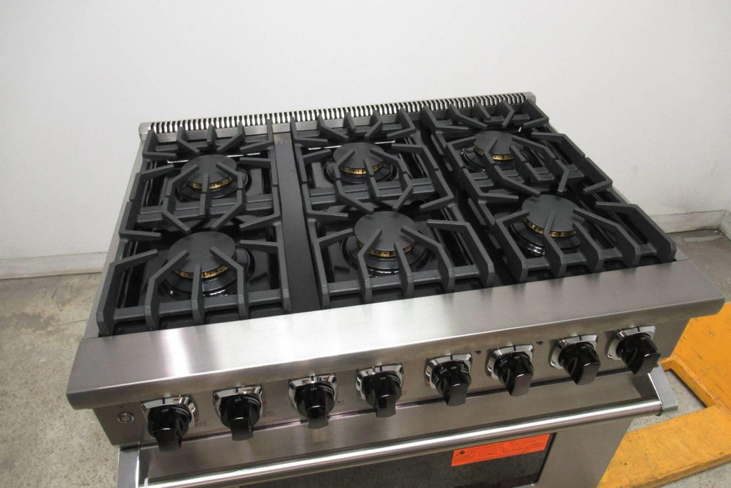 Viking 5 Series 36" 6 VSH Burner 5.6 Cu. Ft TruConvect SS Dual Fuel VDR5366BSS