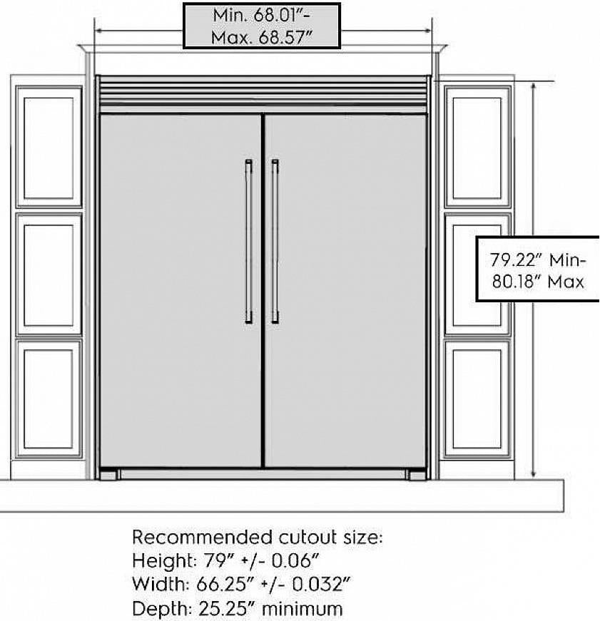 Frigidaire Professional 66" Refrigeration+Trim FPRU19F8WF FPFU19F8WF 1200 Rebate