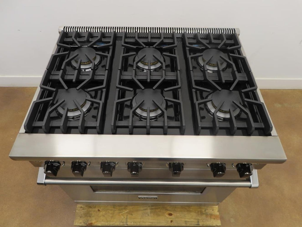Viking 5 Series VGR5366BSS 36" Pro-Style Natural Gas Range 2017 Model Images